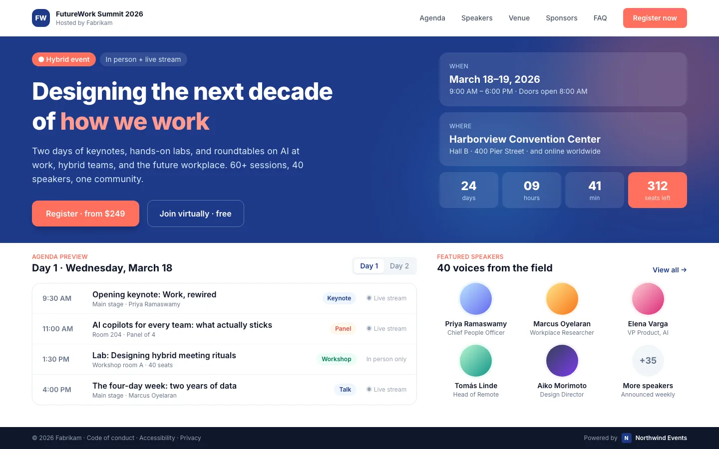 Event website